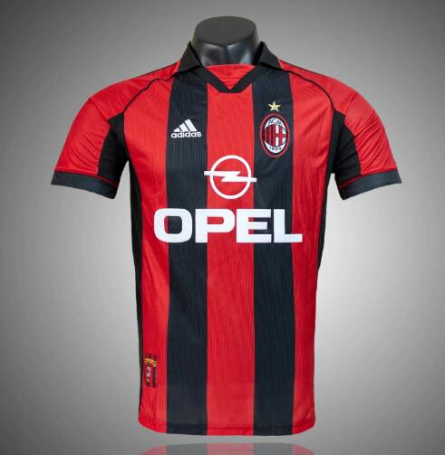 1998-2000 AC Milan Retro Home Kit Soccer Jersey